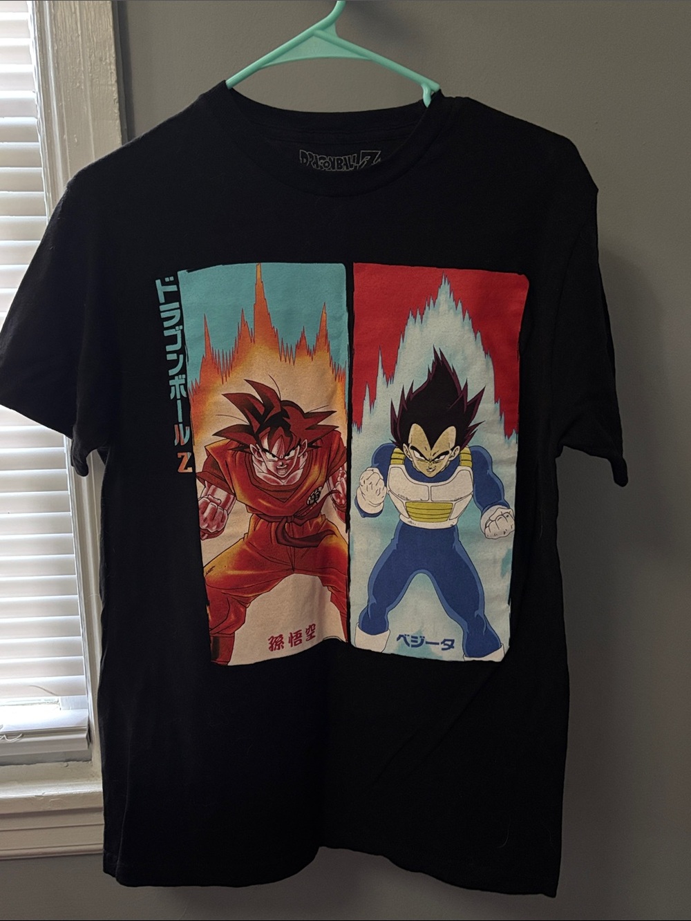 Ripple Junction Black Dragon Ball Z Goku & Vegeta Split Panel Tee